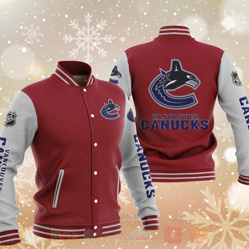 BEST NHL Vancouver Canucks 3D Baseball Jacket 4 NHL Vancouver Canucks Baseball Jacket 1 2 3