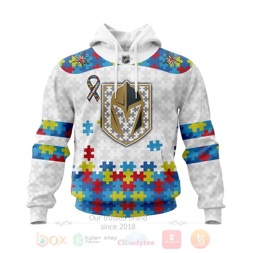 NHL Vegas Golden Knights Autism Awareness Personalized 3D Hoodie Shirt