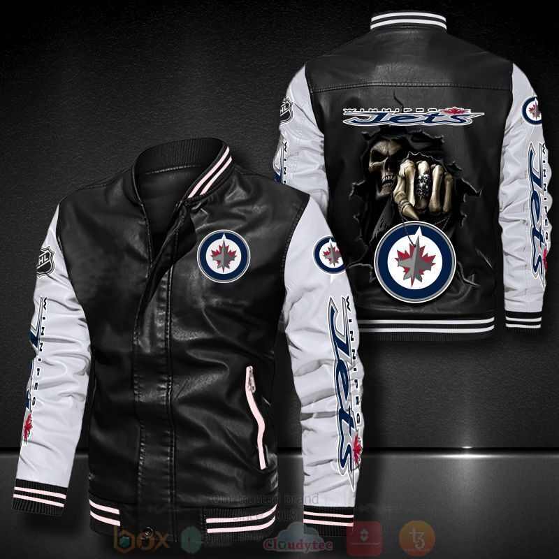 NHL Winnipeg Jets Death Skulls Bomber Leather Jacket