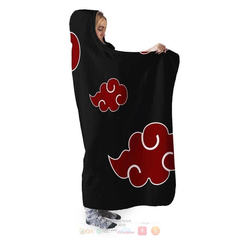 Naruto Akatsuki Cloak Hoodie Blanket 2 Naruto Akatsuki Cloak Hoodie Blanket 1