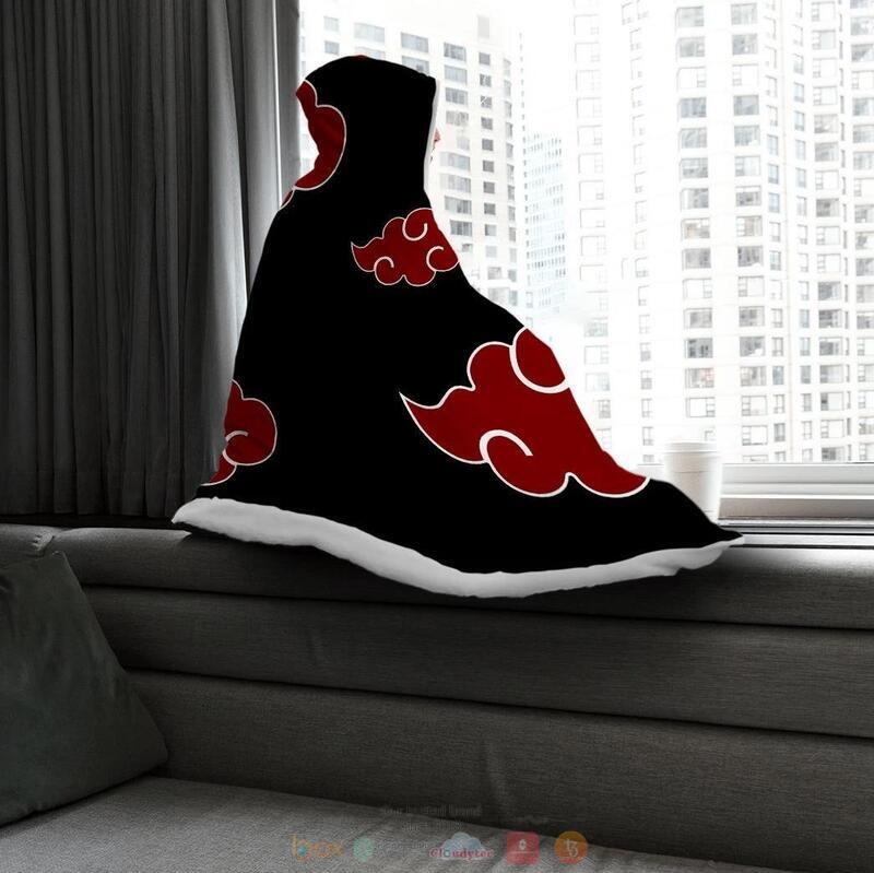 Naruto Akatsuki Cloak Hoodie Blanket 3 Naruto Akatsuki Cloak Hoodie Blanket 1 2