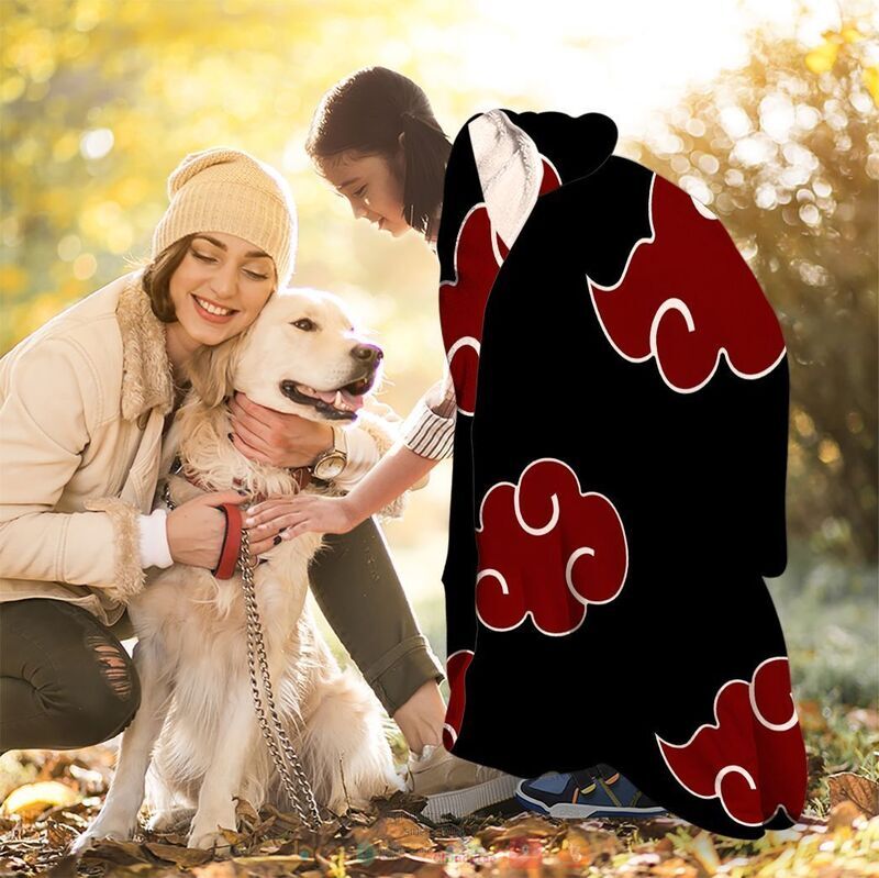 Naruto Akatsuki Cloak Hoodie Blanket 5 Naruto Akatsuki Cloak Hoodie Blanket 1 2 3 4