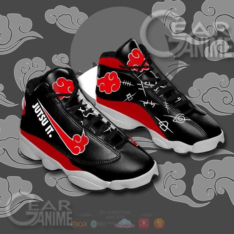 Naruto Akatsuki Jutsu It Air Jordan 13 Sneaker Shoes 2 Naruto Akatsuki Jutsu It Air Jordan 13 Sneaker Shoes 1