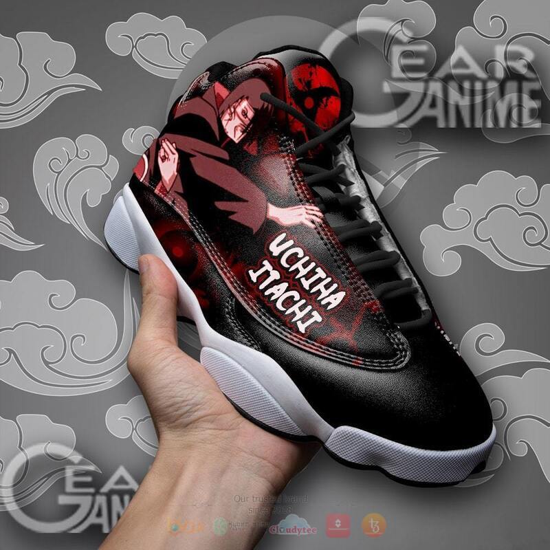 Naruto Itachi Sharingan Air Jordan 13 Sneaker Shoes 4 Naruto Itachi Sharingan Air Jordan 13 Sneaker Shoes 1 2 3
