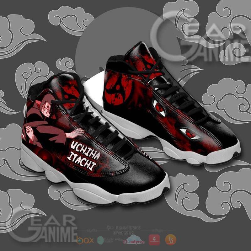 Naruto Itachi Sharingan Air Jordan 13 Sneaker Shoes 5 Naruto Itachi Sharingan Air Jordan 13 Sneaker Shoes 1 2 3 4