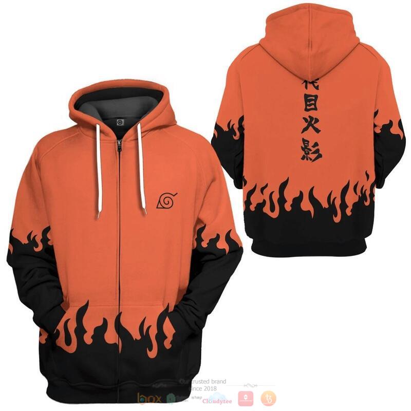 Naruto Light Pink 3D Hoodie, Zip Hoodie 4 Naruto Light Pink 3D Hoodie Zip Hoodie 1 2 3