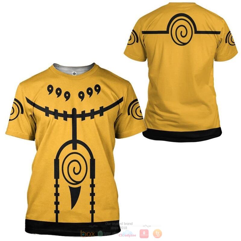 Naruto Nine Tails Mode 3D Shirt Hoodie 1 2 3 4 5 6