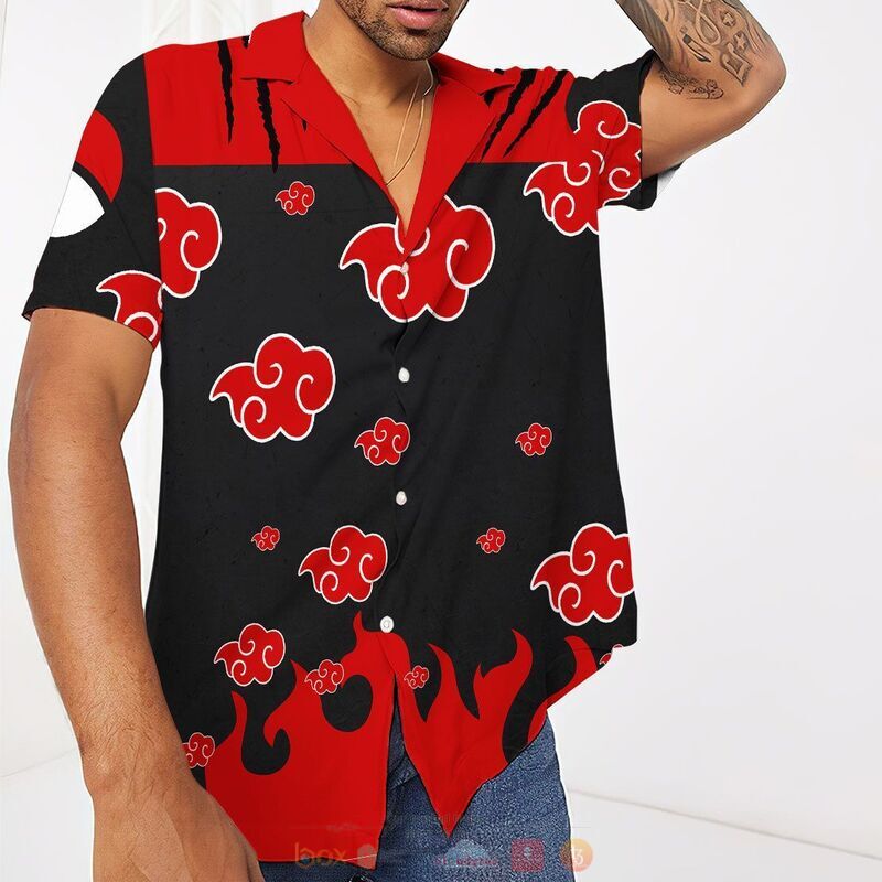 Naruto Shippuden Modern Akatsuki Hawaiian Shirt 3 Naruto Shippuden Modern Akatsuki Hawaiian Shirt 1 2
