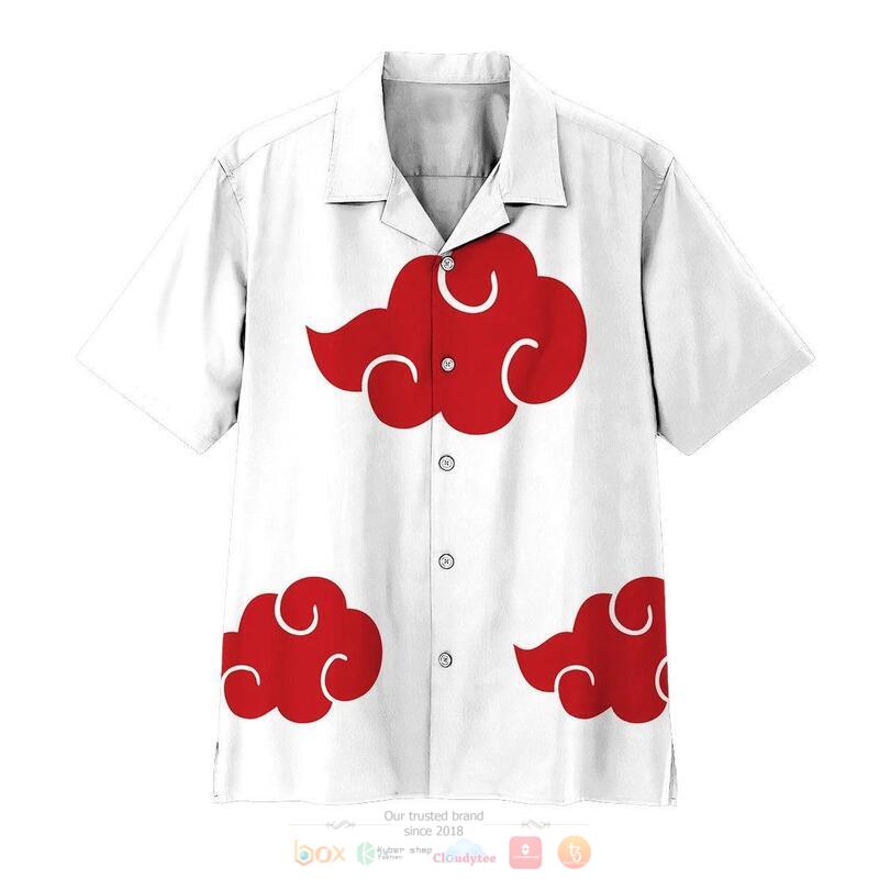 Naruto Shippuden White Akatsuki Hawaiian Shirt