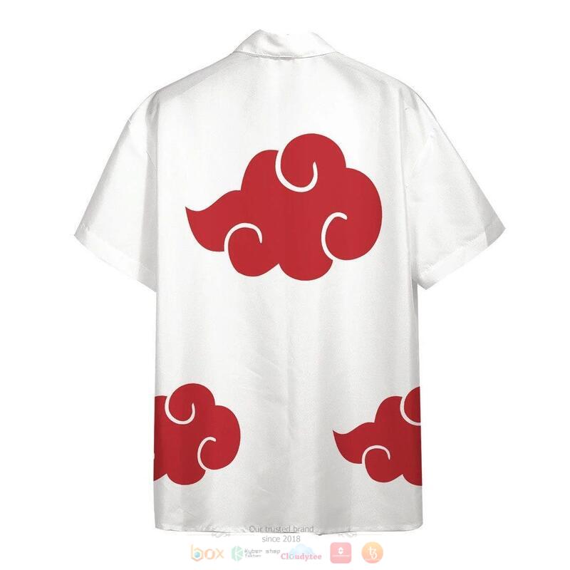 Naruto Shippuden White Akatsuki Hawaiian Shirt 2 Naruto Shippuden White Akatsuki Hawaiian Shirt 1