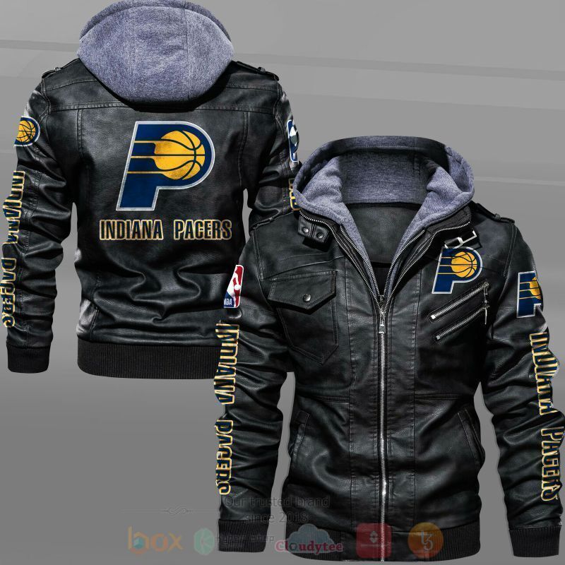 BEST National Basketball Association Indiana Pacers 2D Leather PU Jacket 1 National Basketball Association Indiana Pacers Leather Jacket