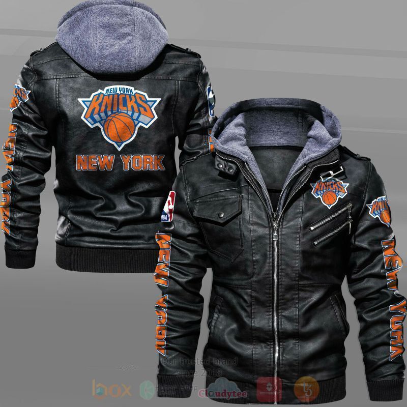 BEST National Basketball Association New York Knicks 2D Leather PU Jacket 4 National Basketball Association New York Knicks Leather Jacket