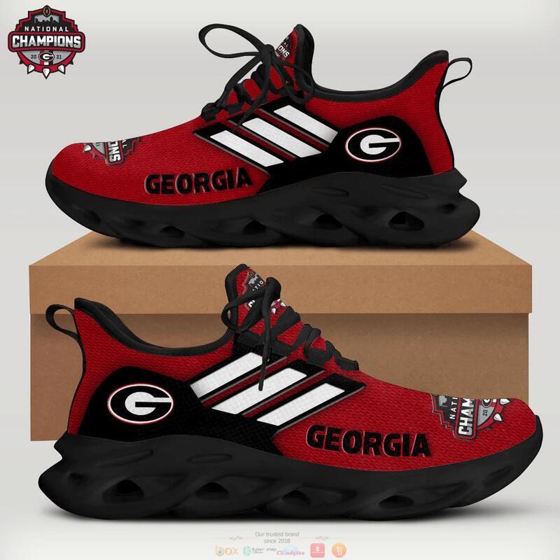 NEW National Champions 2021 Georgia Bulldog red clunky max soul sneaker shoes 2 National Champions 2021 Georgia Bulldog red clunky max soul shoes 1