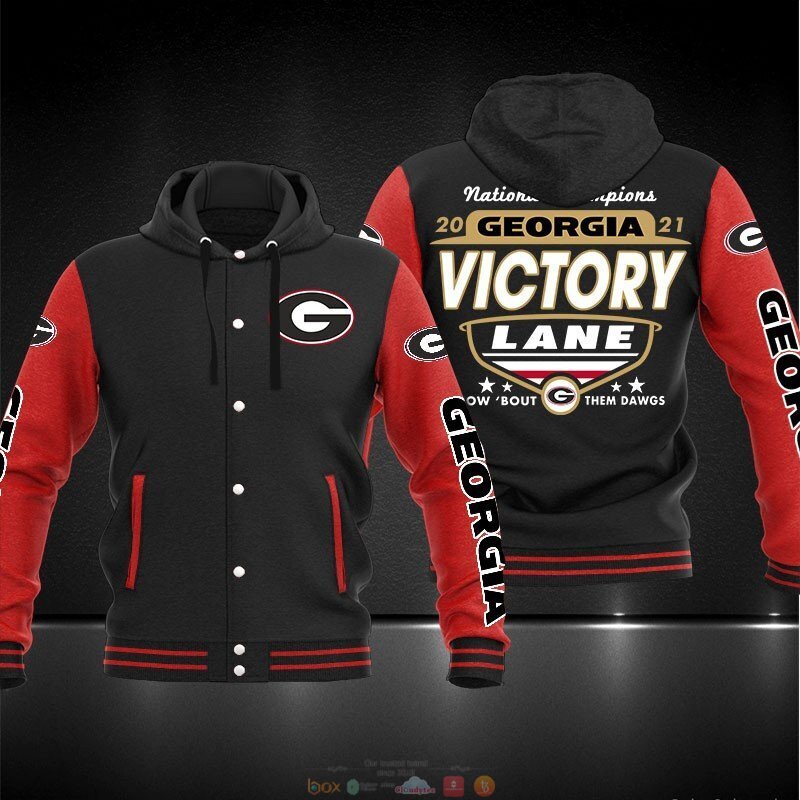 National Champions Georgia Victory Lane baseball jacket 1 2 3 4 5 6 7 8 9