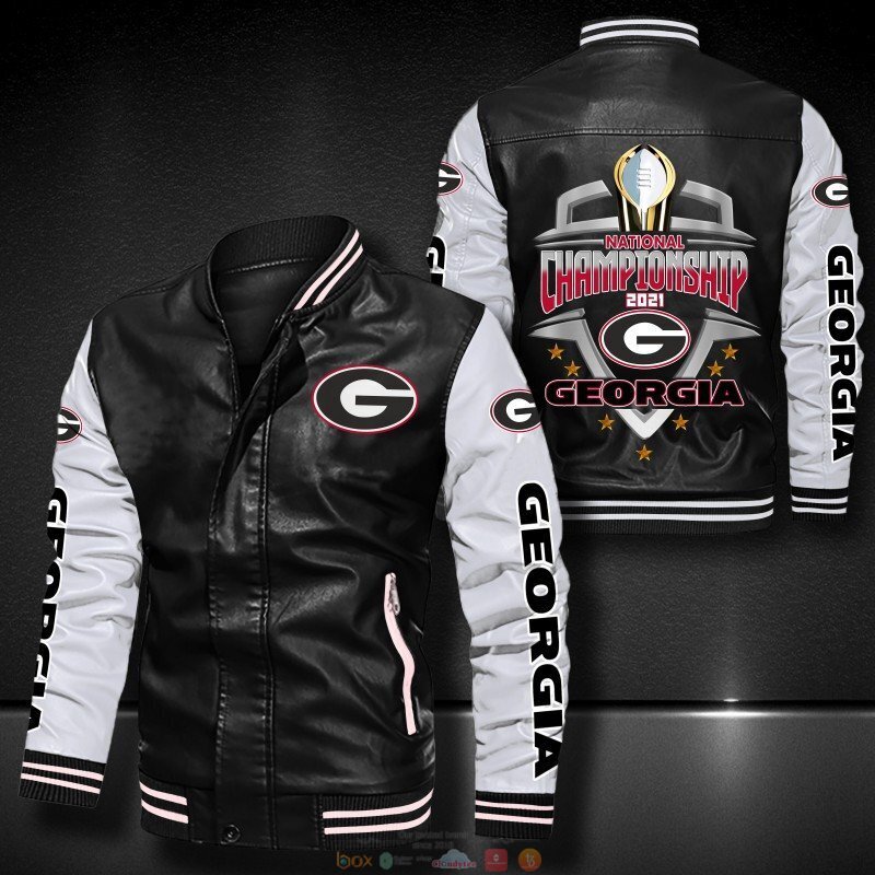 National Championship 2021 Georgia Football bomber leather jacket