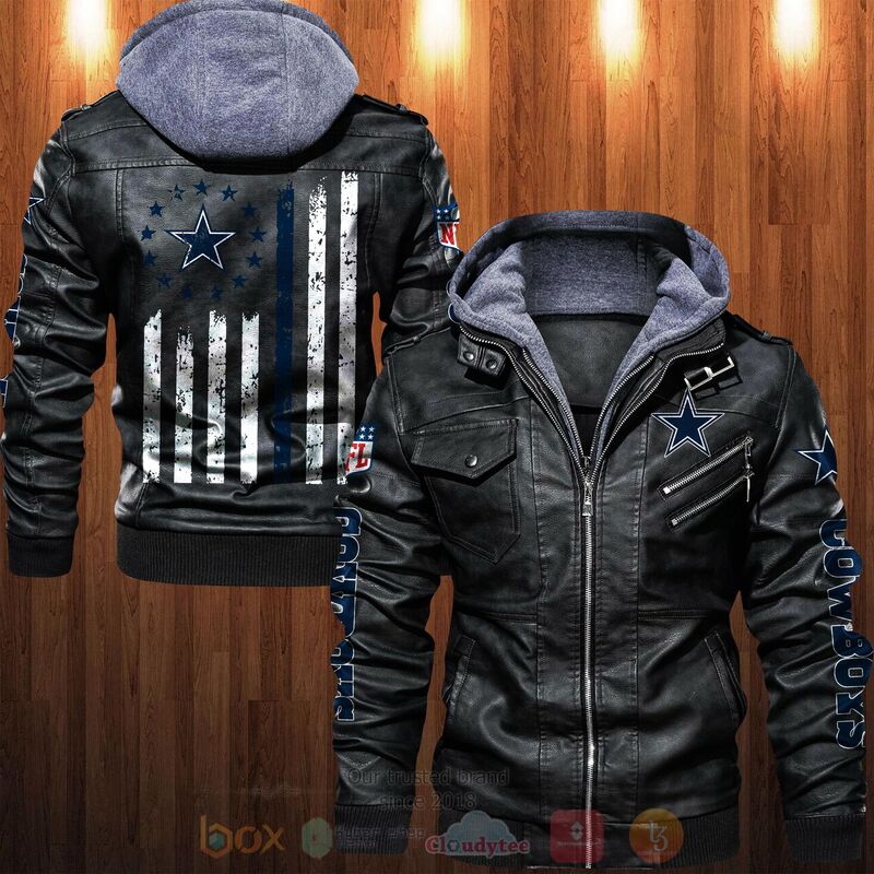 BEST National Football Conference Dallas Cowboys 2D Leather PU Jacket 4 National Football Conference Dallas Cowboys Leather Jacket