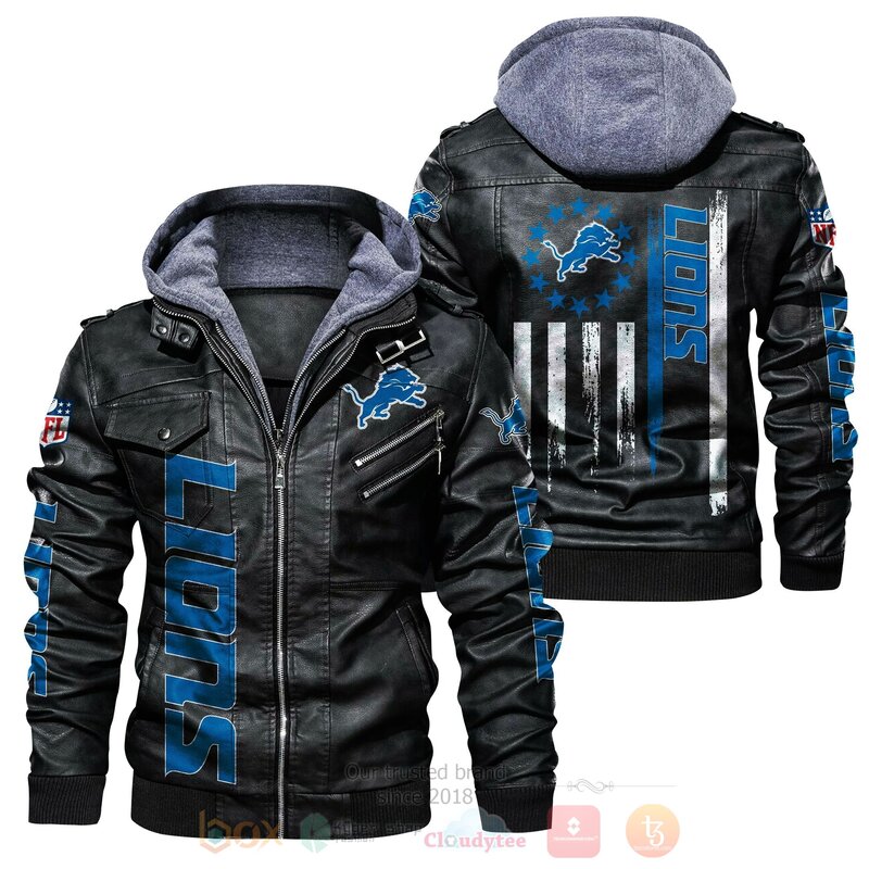 BEST National Football League Detroit Lions 2D Leather PU Jacket 5 National Football League Detroit Lions Leather Jacket