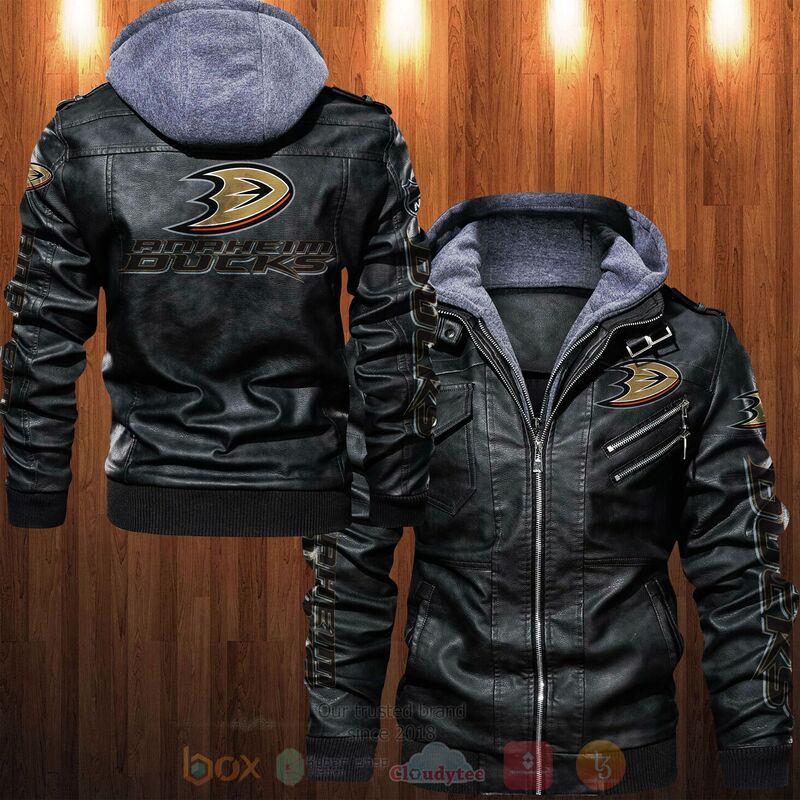 BEST National Hockey League Anaheim Ducks 2D Leather PU Jacket 5 National Hockey League Anaheim Ducks Leather Jacket