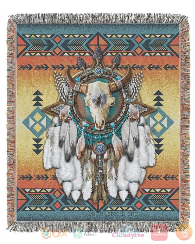 Native American Pattern Dreamcatcher Blanket