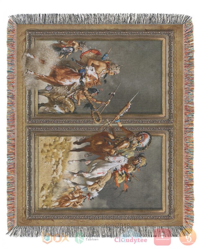 Native American War Pattern Blanket