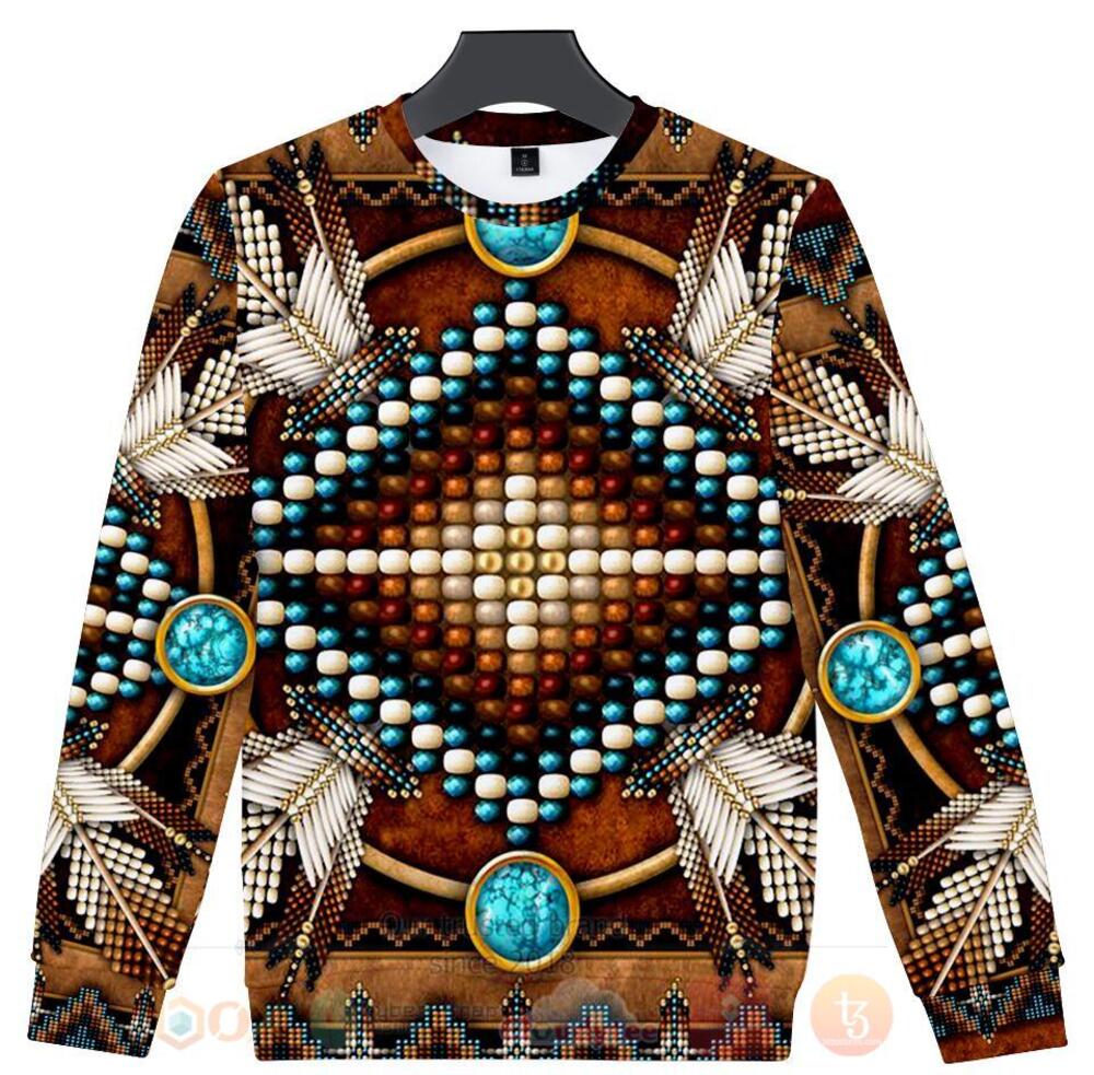 Naumaddic Arts Brown Native American Sweater