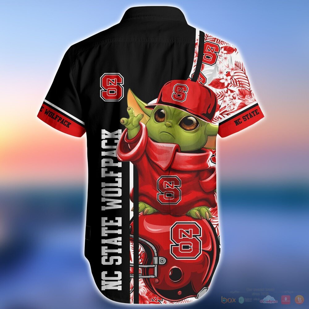 Nc State Wolfpack Baby Yoda NCAA Hawaiian Shirt and Shorts 4 Nc State Wolfpack NCAA Baby Yoda Hawaiian Shirt and Shorts 1 2 3