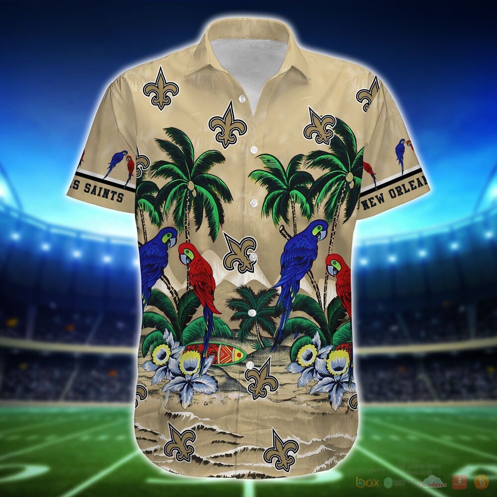 New Orleans Saints NFL Island Hawaiian Shirt and Shorts 1 2 3