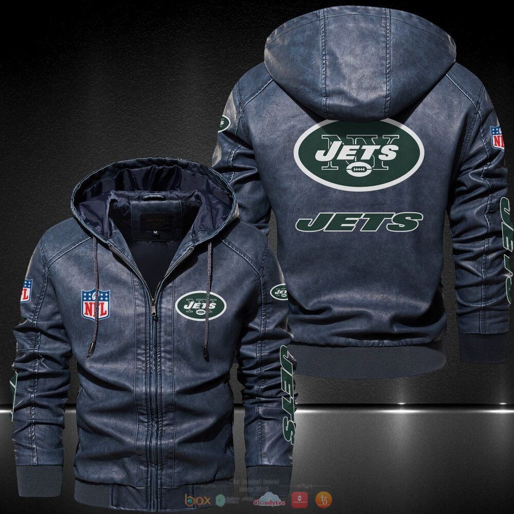 New York Jets NFL Hat Leather Jacket 2 New York Jets NFL Leather Jacket Hat 1