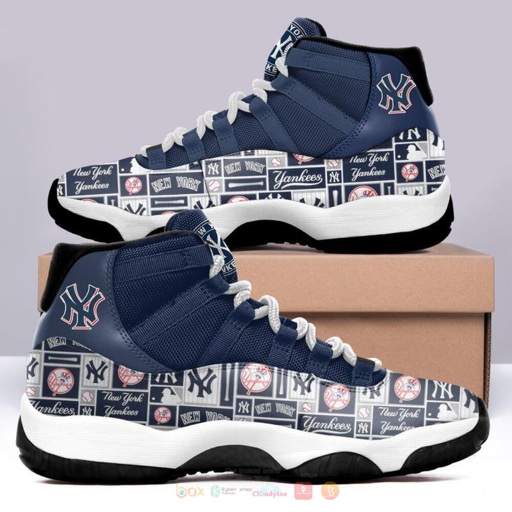 New York Yankees MLB blue Air Jordan 11 sneaker shoes 1 New York Yankees MLB blue Air Jordan 11 shoes