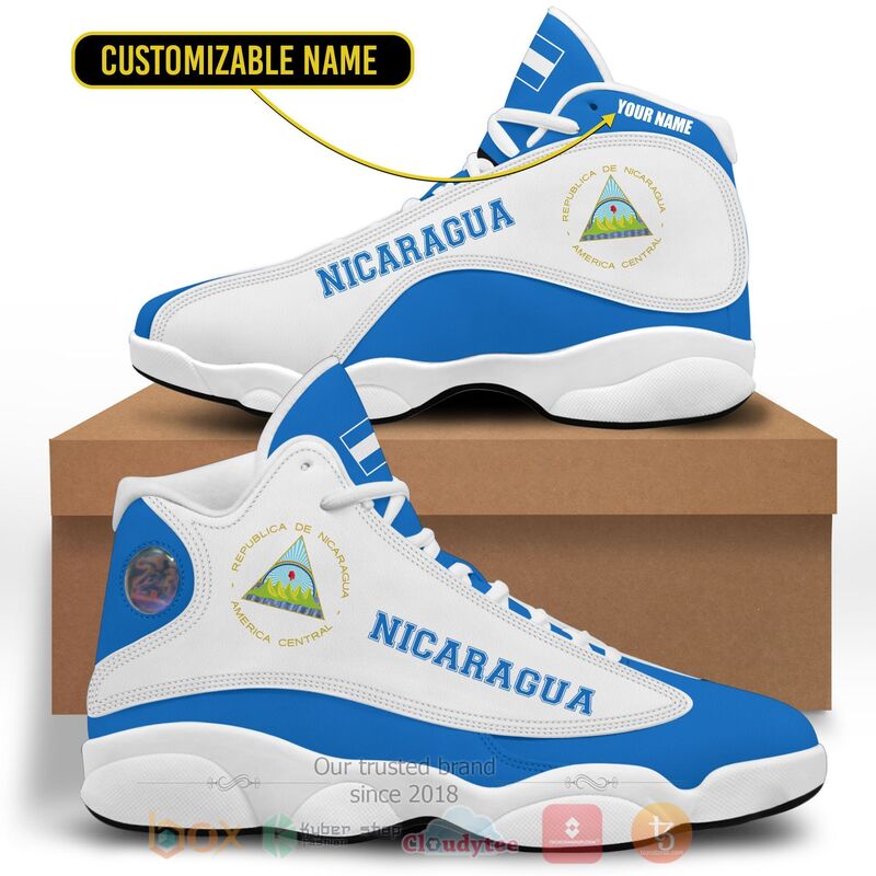 Nicaragua Personalized Air Jordan 13 Shoes 1