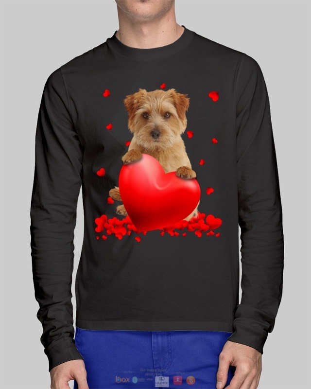 Valentine Hearts Norfolk Terrier hoodie, shirt 2 Norfolk Terrier Valentine Hearts shirt hoodie 1