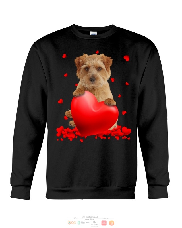 Valentine Hearts Norfolk Terrier hoodie, shirt 6 Norfolk Terrier Valentine Hearts shirt hoodie 1 2 3 4 5
