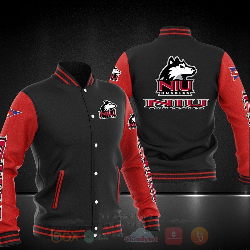 BEST Northern Illinois Huskies 3D Baseball Jacket 3 Northern Illinois Huskies Baseball Jacket 1 2