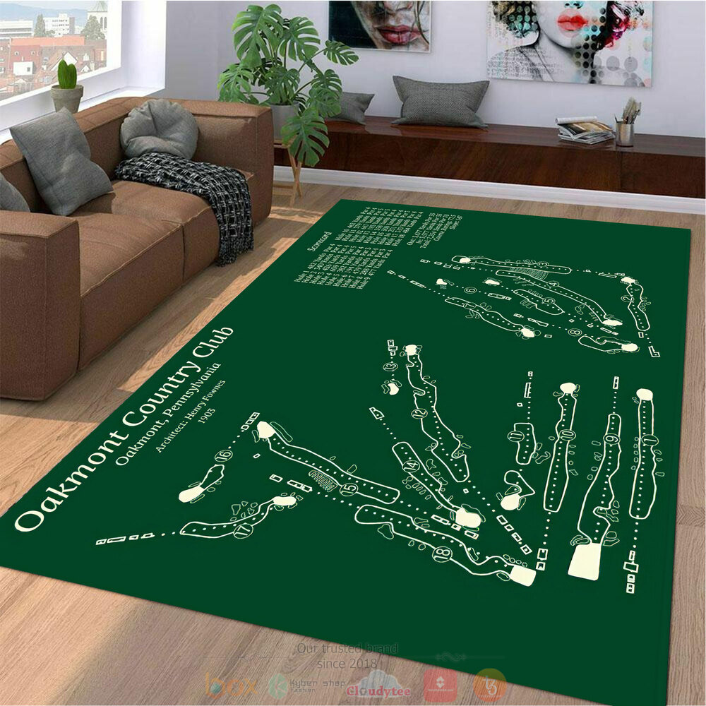 Oakmont Country Club Pennsylvania map rug