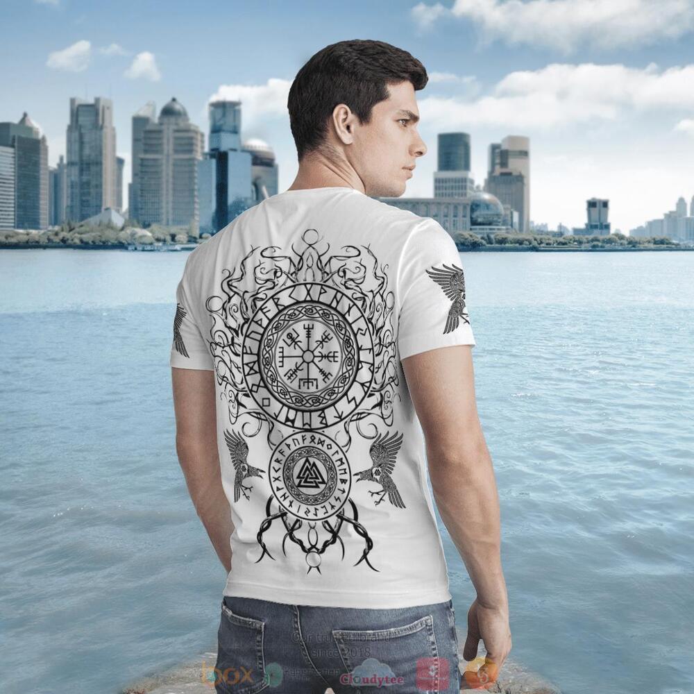 Odin Raven Yggdrasil white jersey shirt, hoodie 5 Odin Raven Yggdrasil white 3d shirt hoodie 1 2 3 4