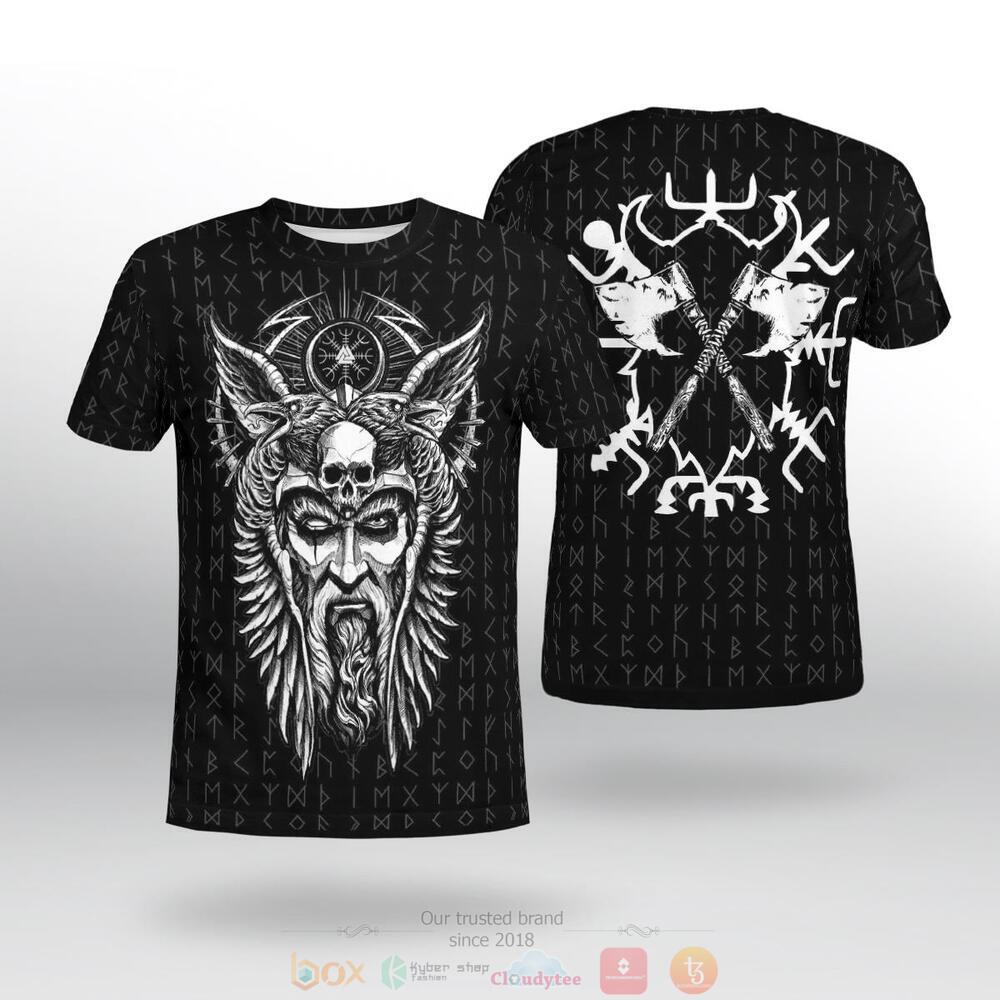 Odin Vegvisir black jersey shirt, hoodie 2 Odin Vegvisir black 3d shirt hoodie 1