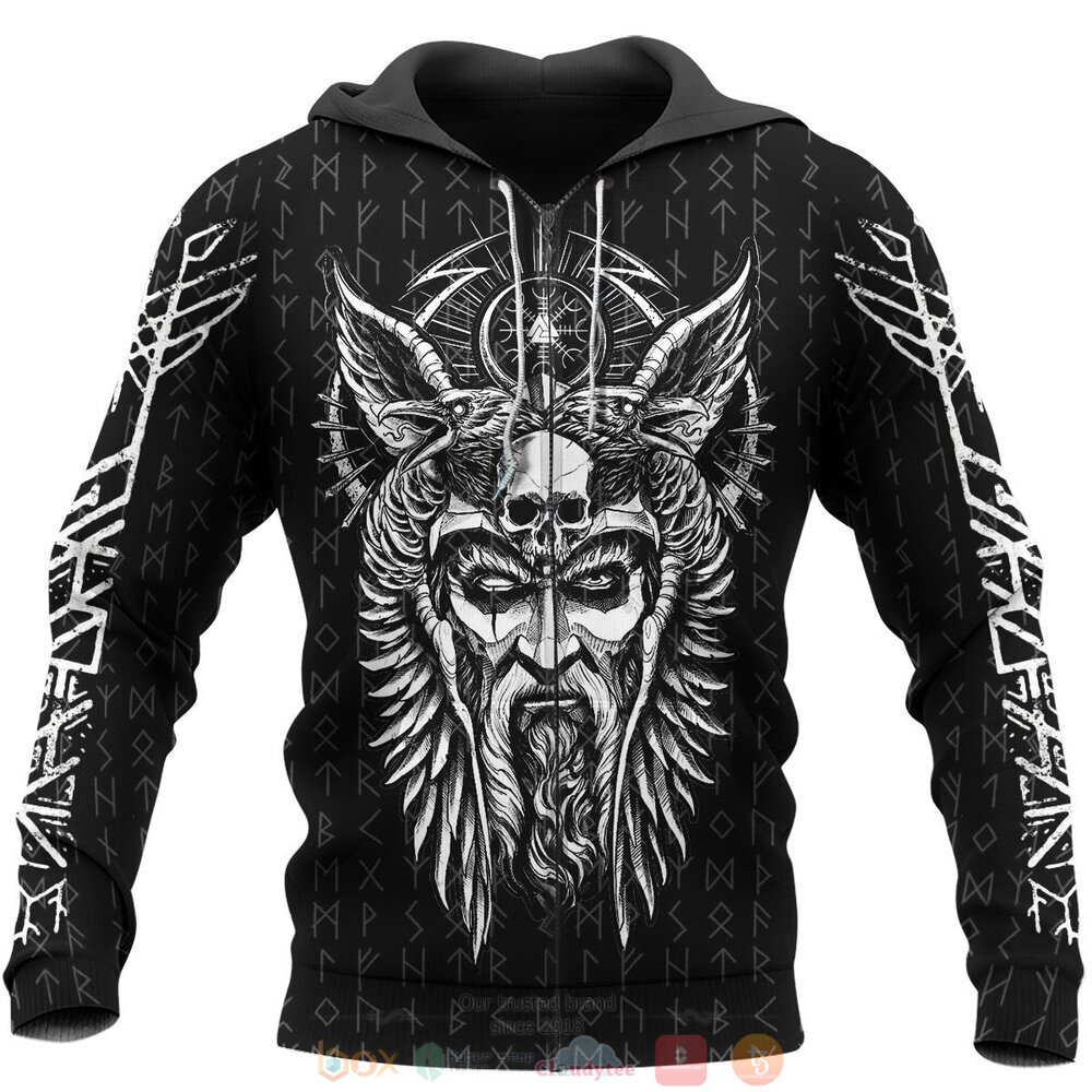 Odin Vegvisir black jersey shirt, hoodie 3 Odin Vegvisir black 3d shirt hoodie 1 2
