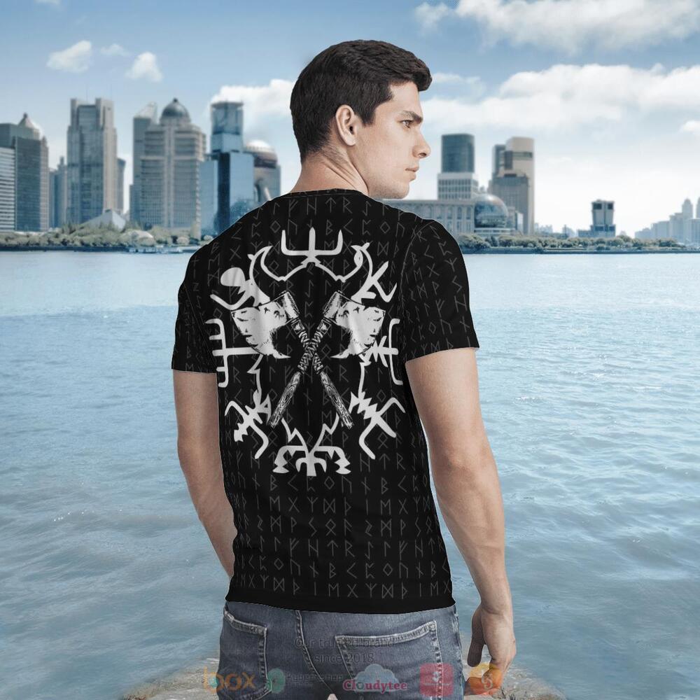 Odin Vegvisir black jersey shirt, hoodie 5 Odin Vegvisir black 3d shirt hoodie 1 2 3 4