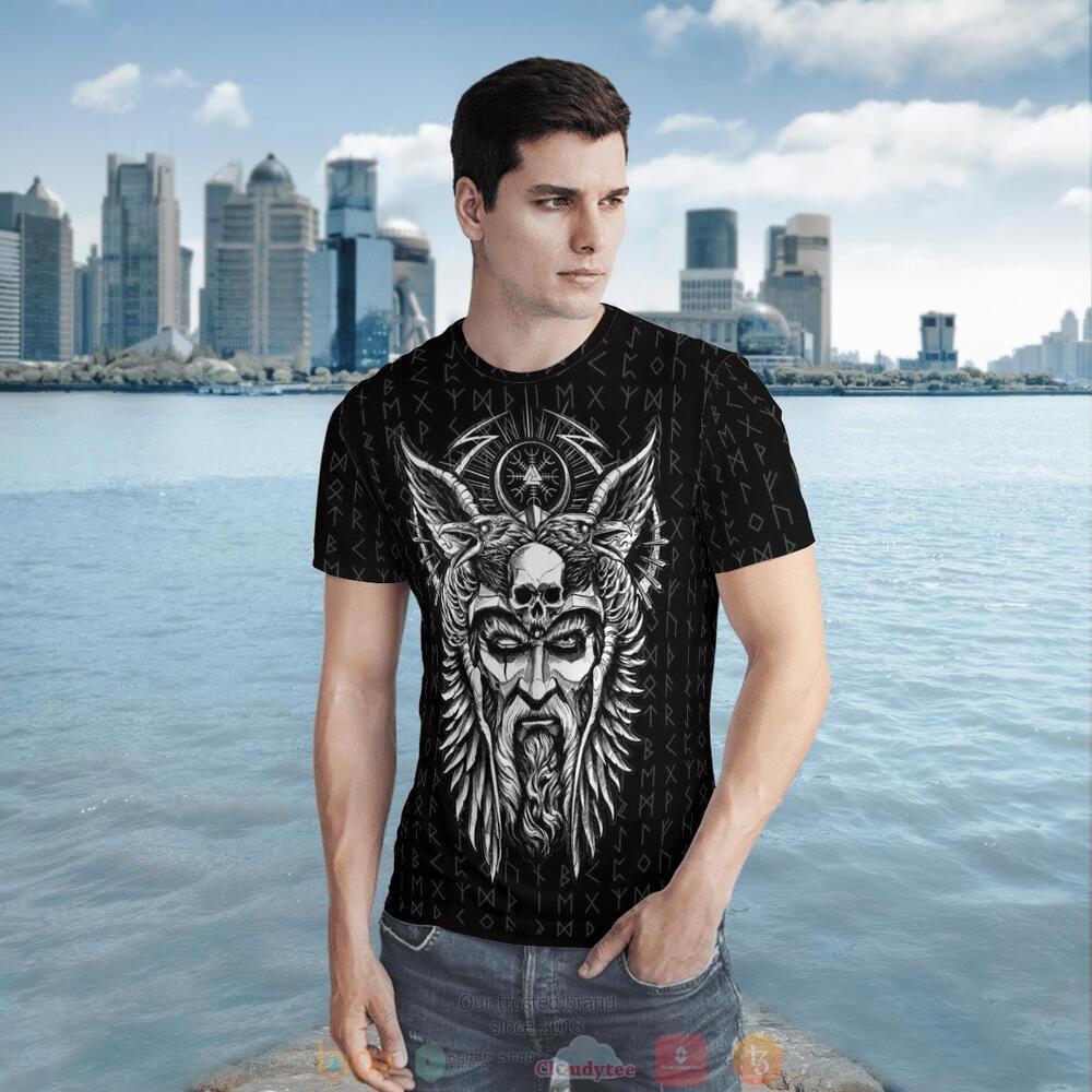 Odin Vegvisir black jersey shirt, hoodie 6 Odin Vegvisir black 3d shirt hoodie 1 2 3 4 5