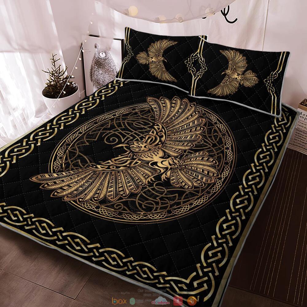 Odins Celtic Raven Quilt Bedding Set 1
