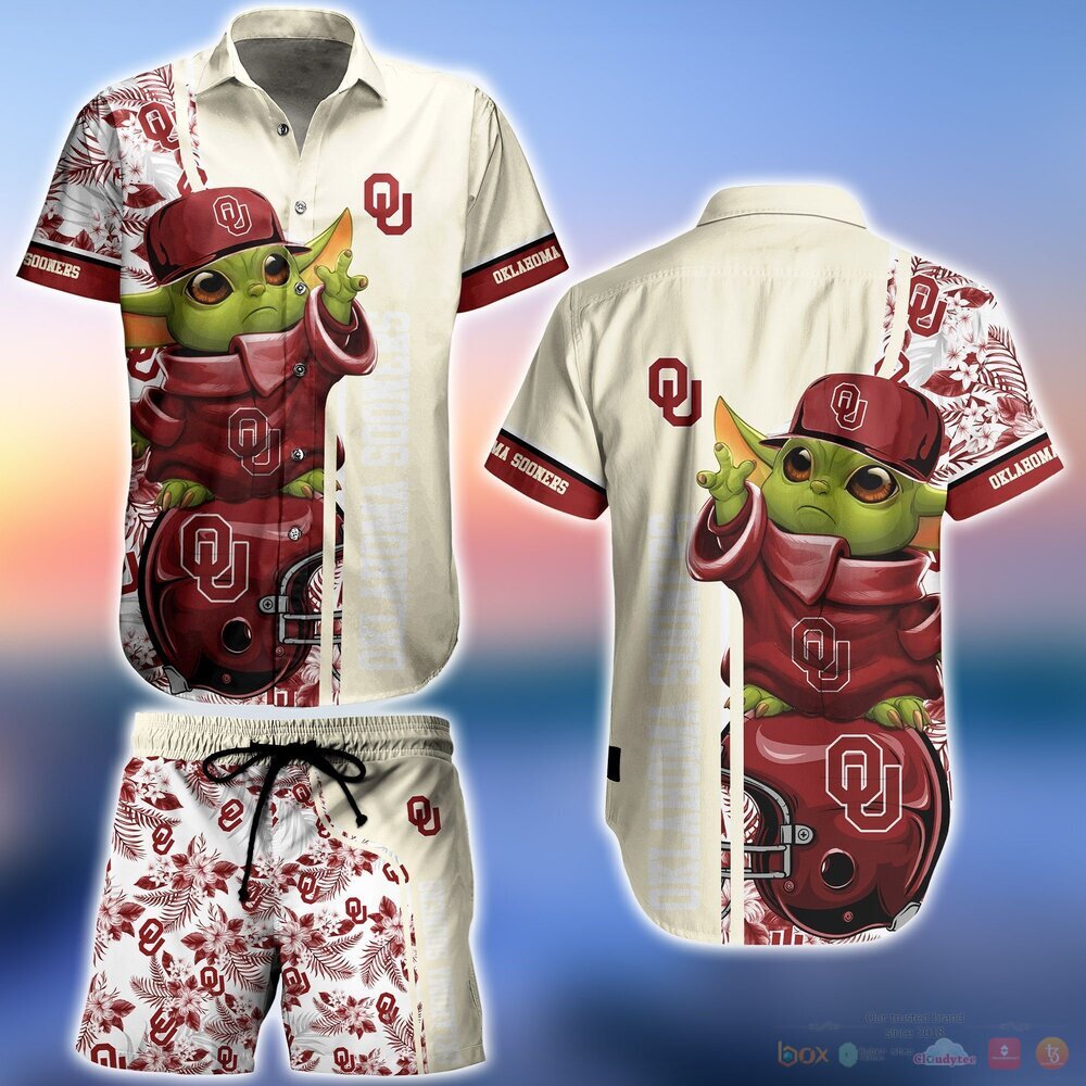 Oklahoma Sooners Baby Yoda NCAA Hawaiian Shirt and Shorts 11 Oklahoma Sooners NCAA Baby Yoda Hawaiian Shirt and Shorts