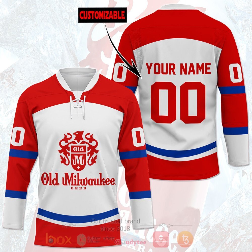 BEST Old Milwaukee Personalized Jersey Hockey 3 Old Milwaukee Personalized Hockey Jersey