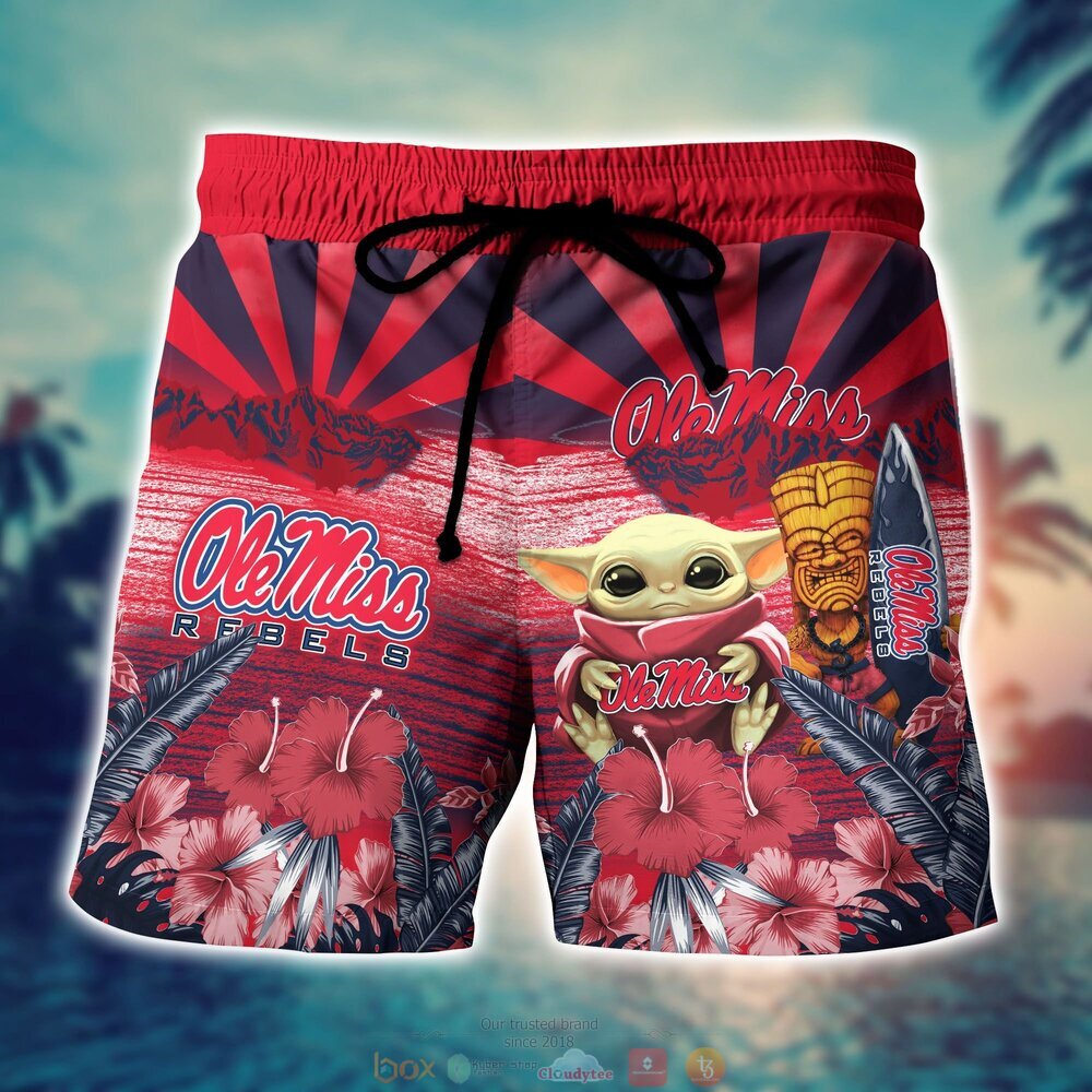 Ole Miss Rebels NCAA Baby Yoda Hawaiian Shirt Shorts 1 2 3
