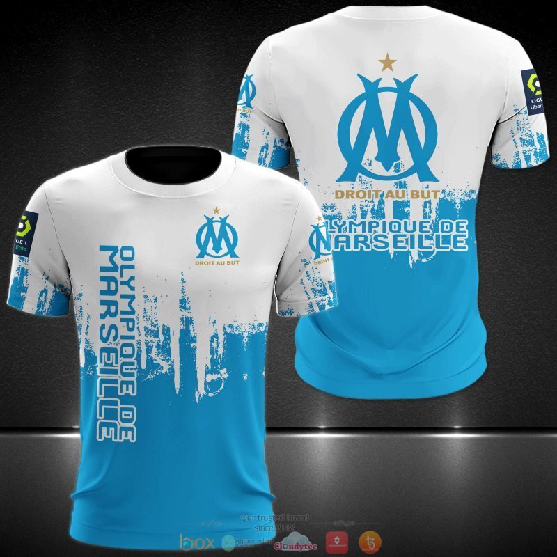 Olympique de Marseille Droit Au But blue 3d shirt hoodie 1 2 3 4