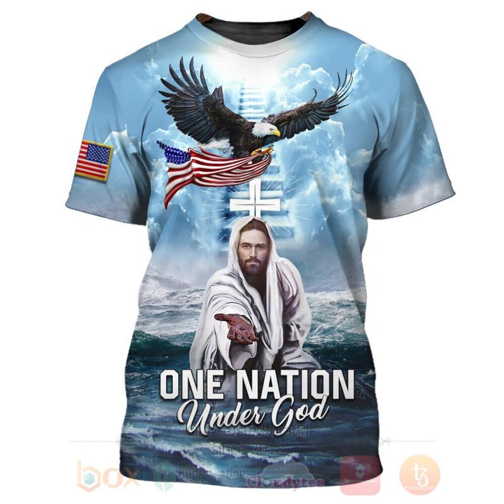 BEST One Nation Under God 3D All Over Printed Hoodie, Shirt 4 One Nation Under God 3D Hoodie Shirt 1 2 3