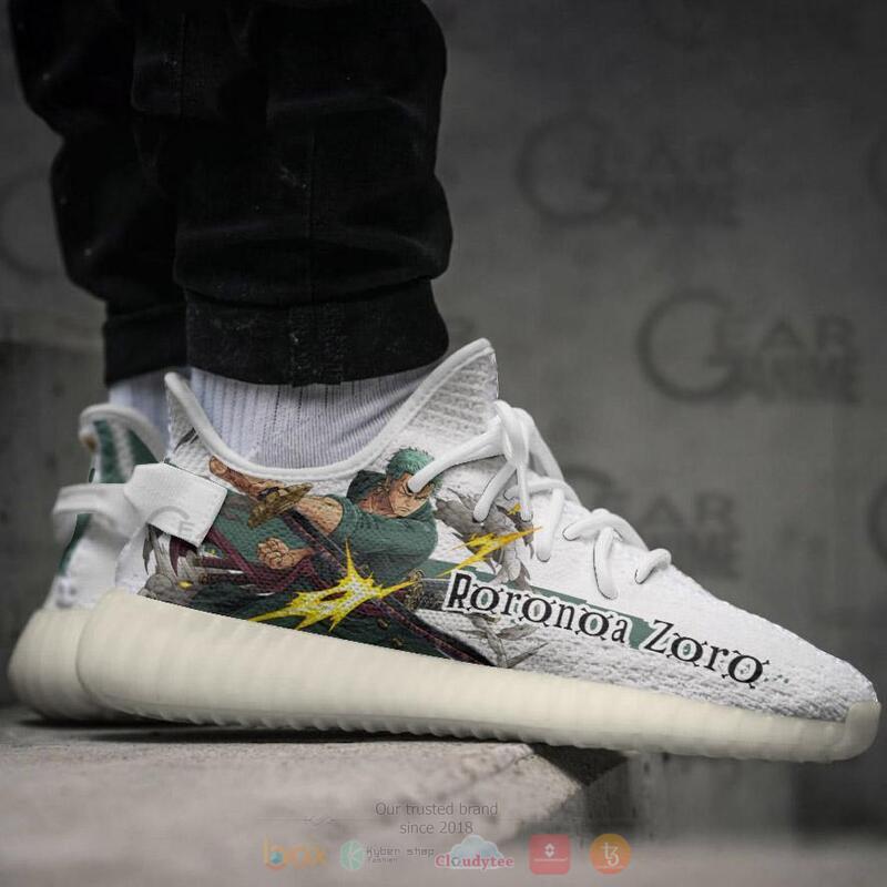 One Piece Roronoa Zoro Yeezy Sneaker Shoes 4 One Piece Roronoa Zoro Yeezy Sneaker Shoes 1 2 3
