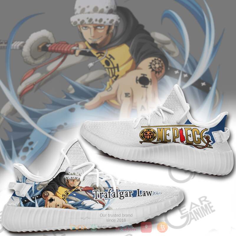 One Piece Trafalgar Law Yeezy Sneaker shoes 3 One Piece Trafalgar Law Yeezy Sneaker shoes 1 2