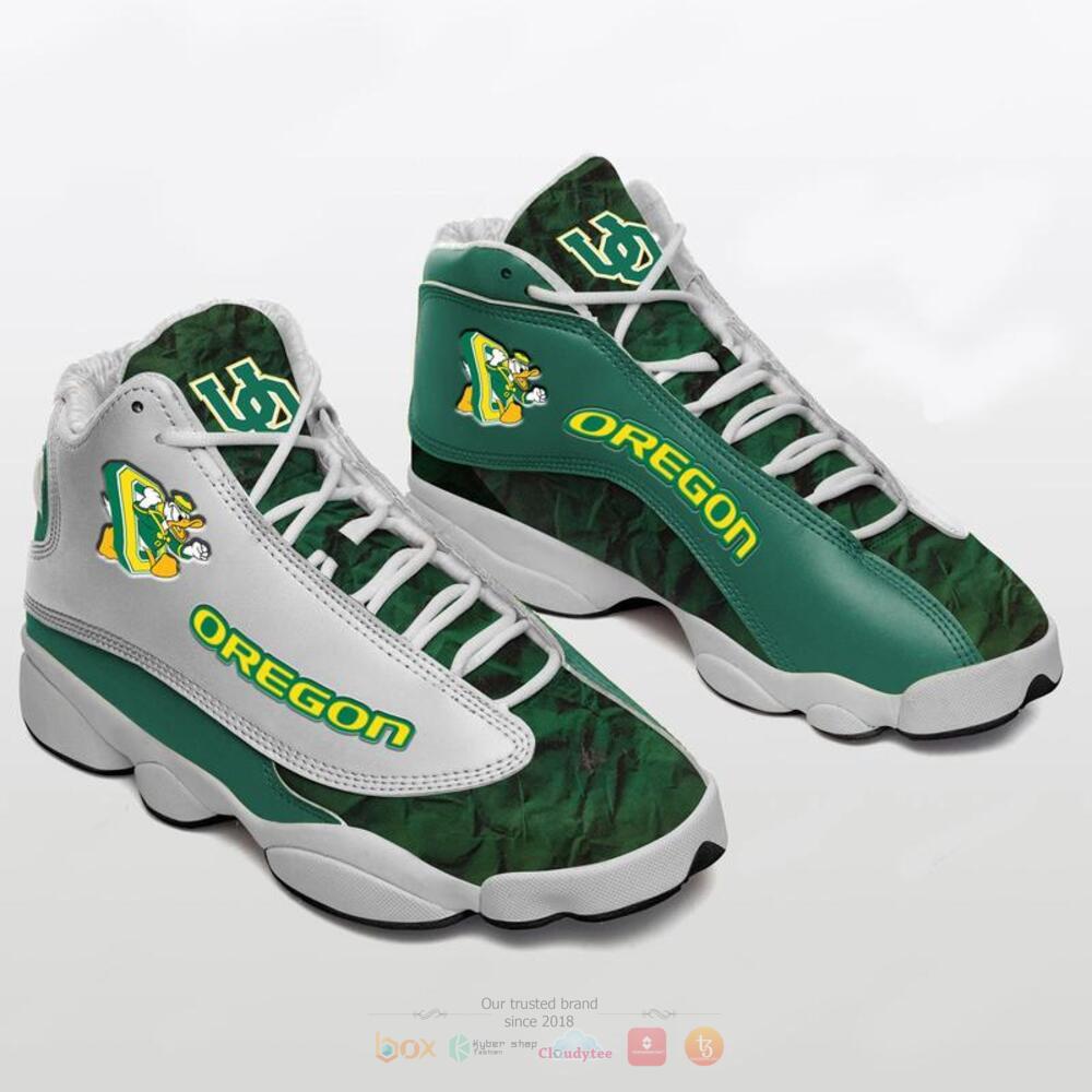 Oregon Ducks NCAA green Air Jordan 13 sneaker shoes 2 Oregon Ducks NCAA green Air Jordan 13 shoes