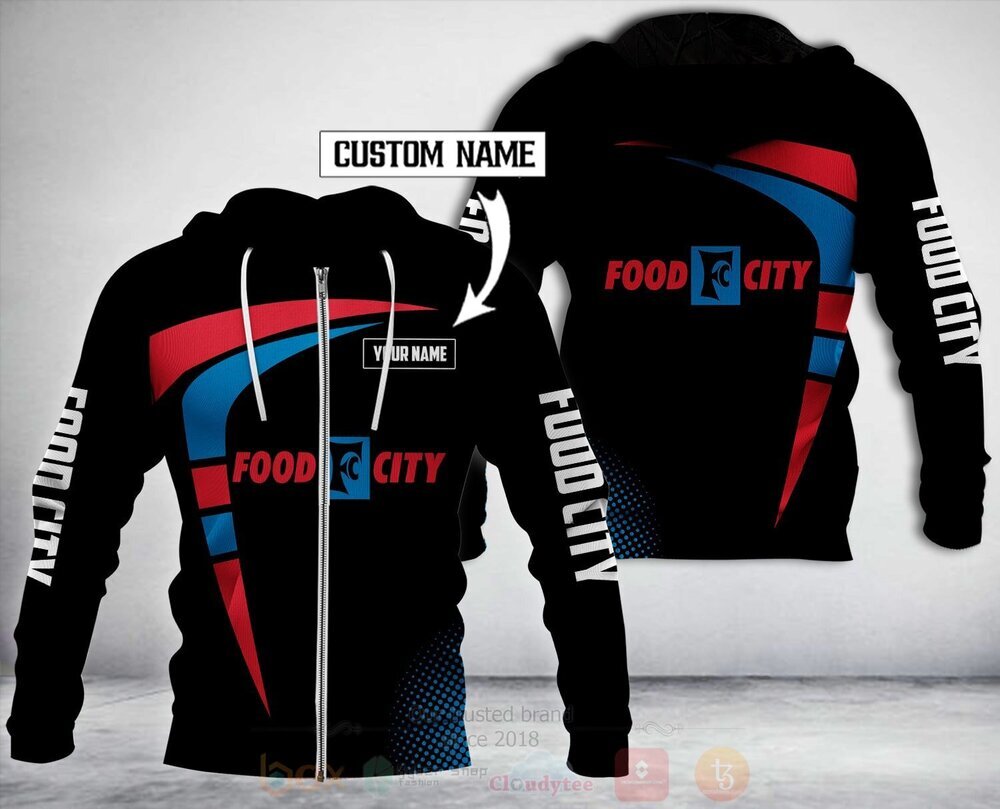 Personalized Food City 3D Hoodie Zip Hoodie