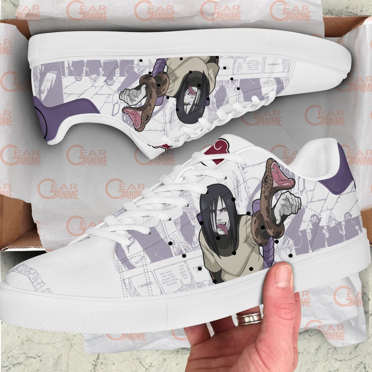 Orochimaru Skate Sneakers Custom NRT Anime Shoes GearAnime 2